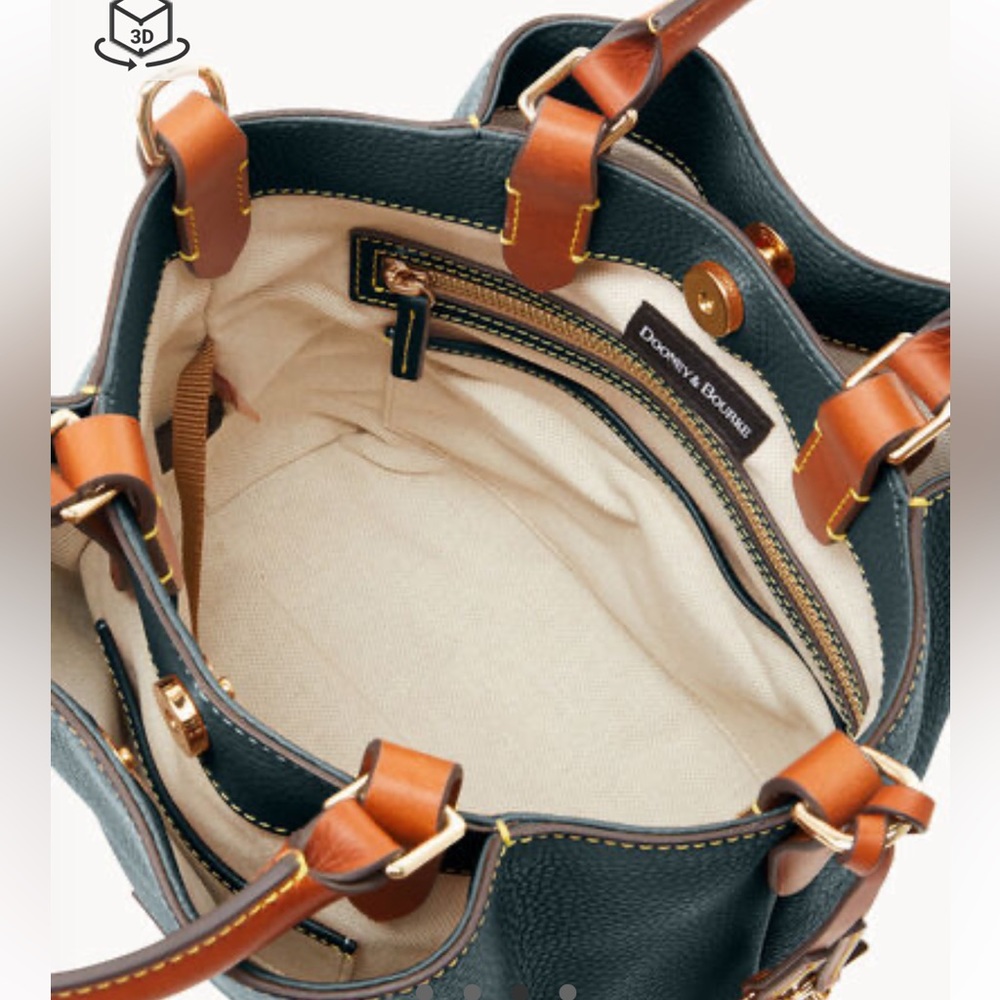 New w/ tags Dooney & Bourke Small Barlow in Black pebble grain real leather - Picture 5 of 8
